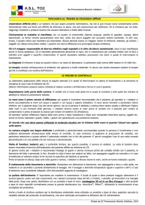 Informativa su: Malattia da Clostridium difficile Si ricorda che non