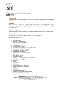 Scheda corso: Java Server Page (Avanzato)