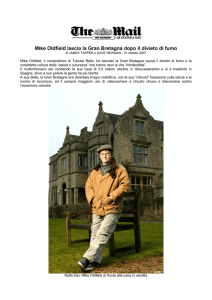 Mike Oldfield, il compositore di Tubular Bells, ha lasciato la Gran