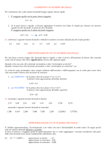 CONFRONTO DI NUMERI DECIMALI