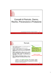 Concetti di Pericolo, Danno, Rischio, Prevenzione e Protezione