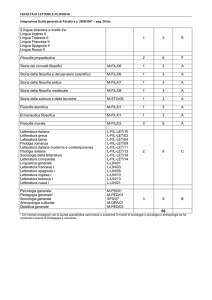 Guida generale integrazioni CdL Filosofia 2006/07