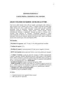 DOSSIER PEDOFILIA -Parte prima