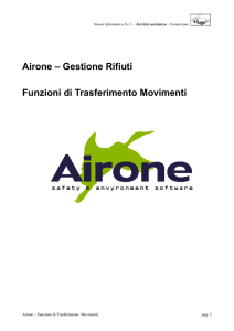 Airone – Gestione Rifiuti Funzioni di Trasferimento Movimenti