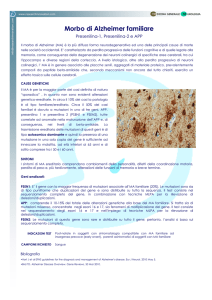 Morbo di Alzheimer familiare