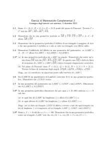 Esercizi di Matematiche Complementari 2