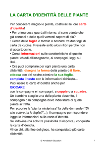 la carta d`identità delle piante - Campus