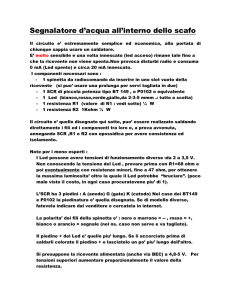 Segnalatore d`acqua all`interno dello scafo