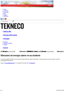 Vibrazioni ed energia solare_ le eco batterie