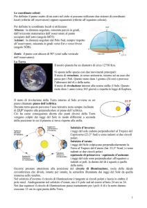 La terra e il sistema solare