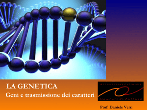 Geni e trasmissione dei caratteri