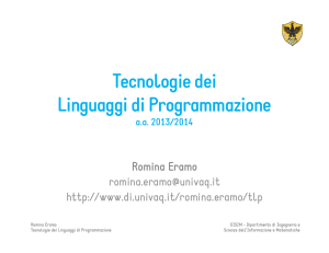 Tecnologie dei Linguaggi di Programmazione