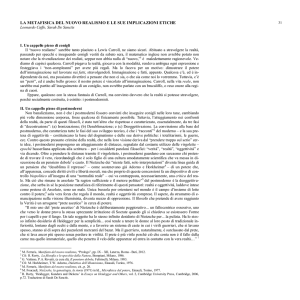 la metafisica del nuovo realismo e le sue implicazioni etiche