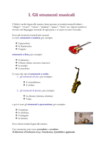 1. Gli strumenti musicali