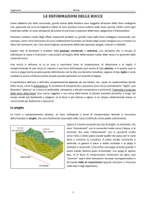 le deformazioni delle rocce