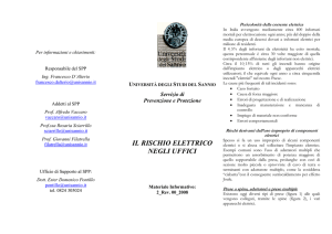 il rischio elettrico negli uffici - Università degli Studi del Sannio