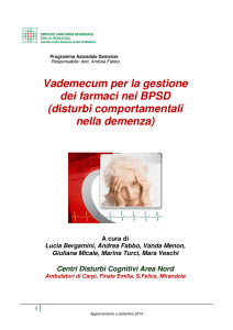 Vademecum per la gestione dei farmaci nei BPSD