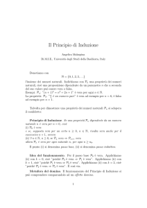 Il Principio di Induzione - Università degli Studi della Basilicata