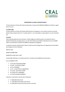 CONVENZIONE LA PIANTA TRECENTOTREDICI Il Centro Sportivo