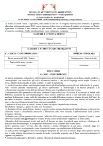 SCUOLA DI ATTORI TEATES AGRICANTUS indirizzo classico