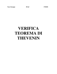VERIFICA TEOREMA DI THEVENIN