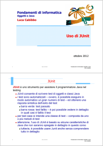 Uso di JUnit - Luca Cabibbo