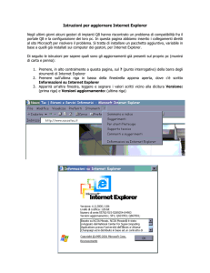 Istruzioni per aggiornare Internet Explorer