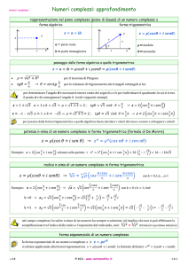 Numeri complessi: approfondimento