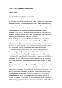 Dermatite da contatto a farmaci topici