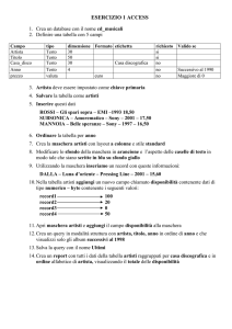 esercizio 1 access