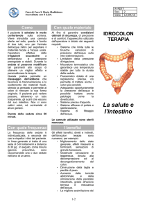 Idrocolon terapia - Note per il paziente