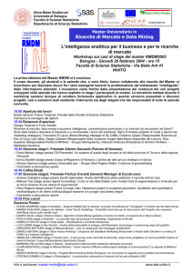 Workshop 26 febbraio 2004: l`intelligenza analitica per il business e