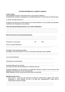 Lettera informativa al medico curante