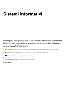 Questa guida raccoglie appunti sul corso di sistemi informativi in