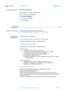 Sevega Battista - Posizione Organizzativa