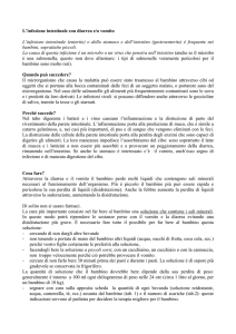 L`infezione intestinale con diarrea e/o vomito L`infezione intestinale