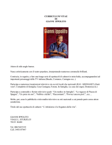 CURRICULUM VITAE DI GIANNI IPPOLITO Attore di stile anglo