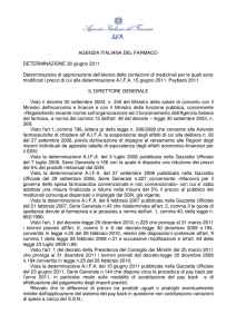 AGENZIA ITALIANA DEL FARMACO DETERMINAZIONE 30 giugno
