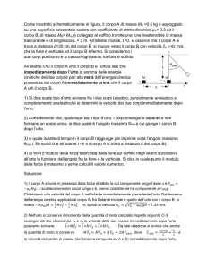 Come mostrato schematicamente in figura, il corpo A