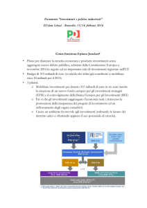 Investimenti e crescita