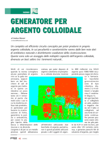 generatore per argento colloidale generatore per argento