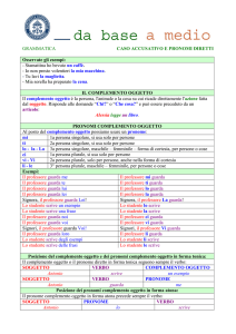 7 Accusativo e pronomi diretti