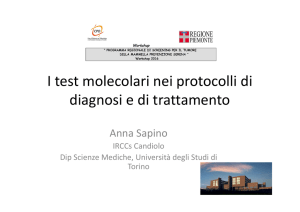 I test molecolari nei protocolli di diagnosi e di trattamento