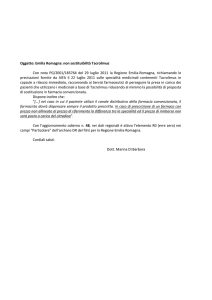 Oggetto: Emilia Romagna: non sostituibilità Tacrolimus Con nota PG