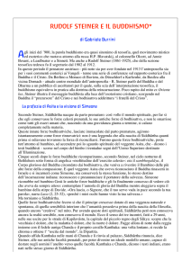 Rudolf Steiner e il buddhismo