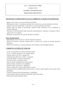 Ripasso sui circuiti in corrente alternata monofase.