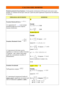 calcolo del dominio