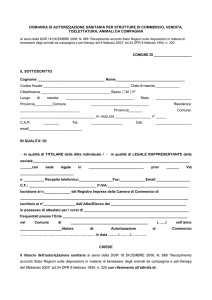Domanda di autorizzazione per strutture di commercio
