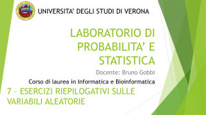 LABORATORIO DI PROBABILITA` E STATISTICA