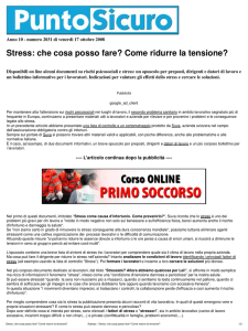 Stress: che cosa posso fare? Come ridurre la tensione?